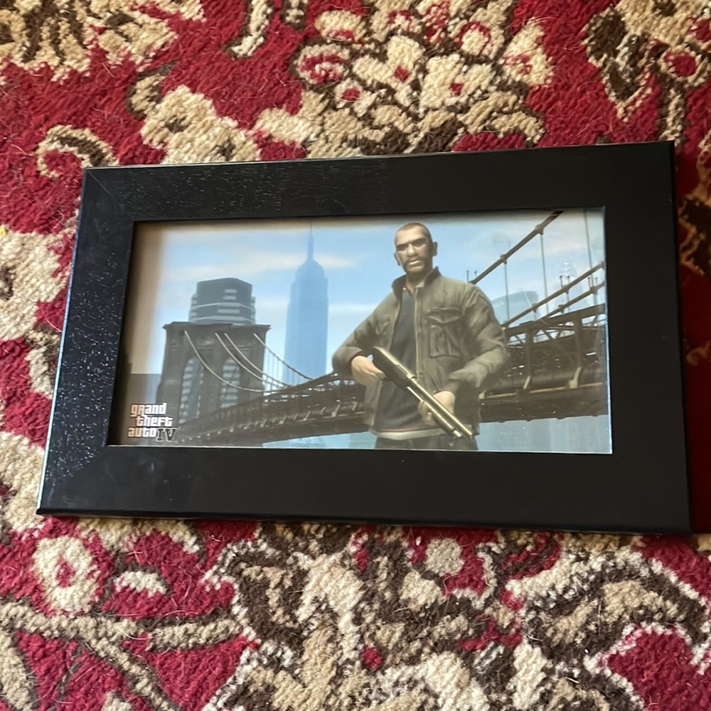 Blockbuster framed print Grand Theft Auto IV game